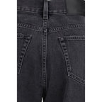Schwarze Jeans aus Baumwolle mit geradem Bein
