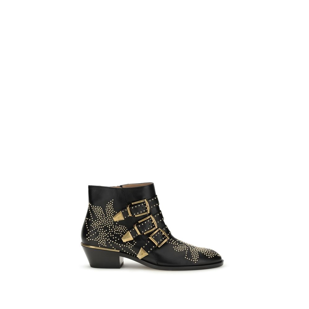 Schwarze Ankle Boots aus Kalbsleder Bos Taurus