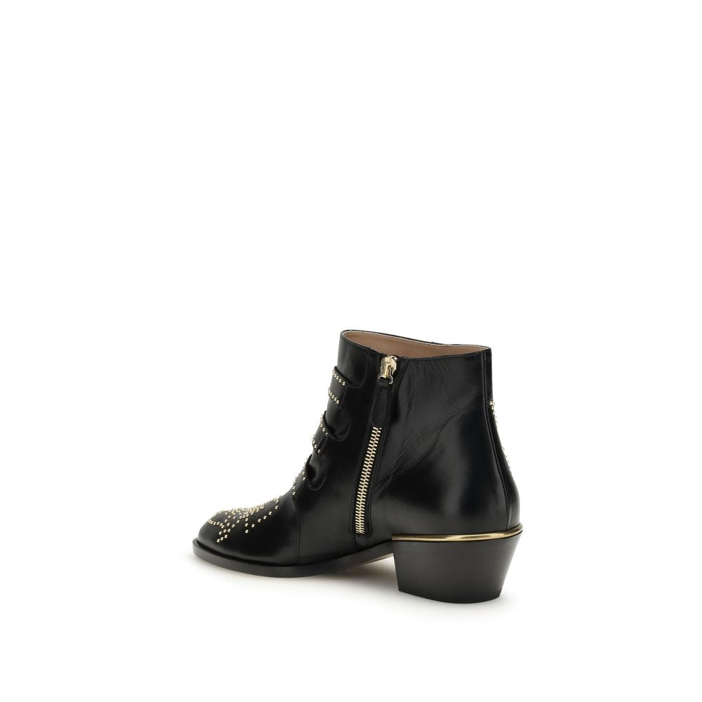 Schwarze Ankle Boots aus Kalbsleder Bos Taurus