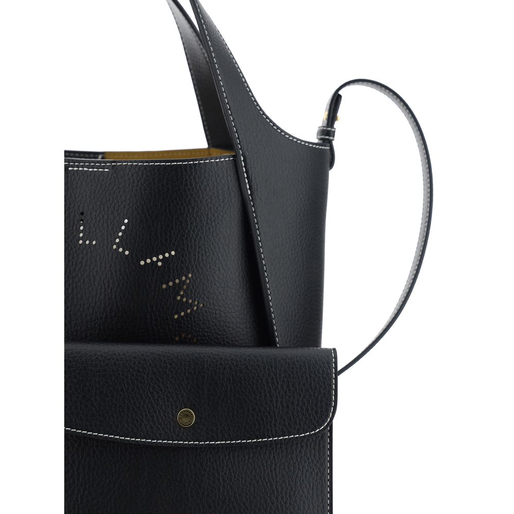 Schwarze Schultertasche aus Polyamid