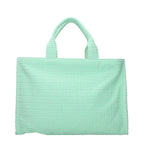 Grüne Stoffhandtasche