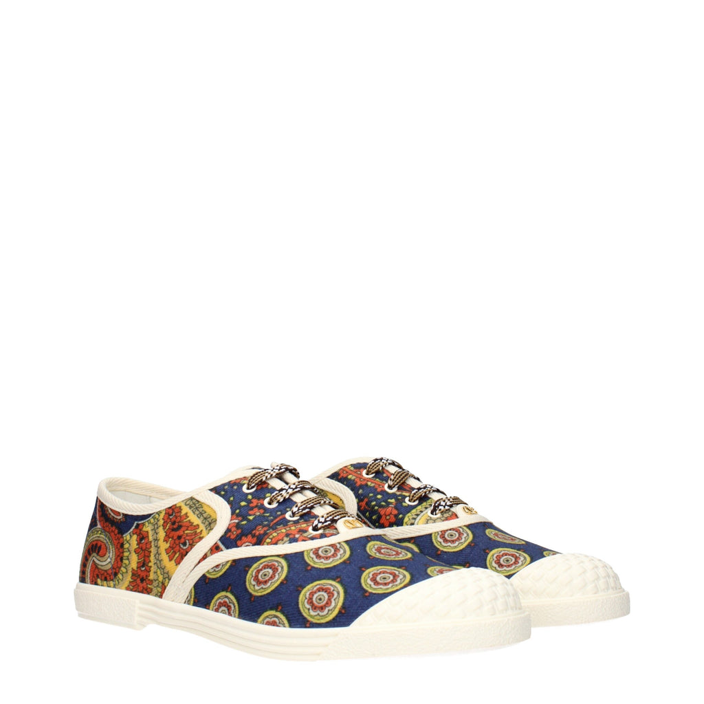 Mehrfarbige Stoff-Sneaker mit niedrigem Schaft
