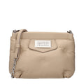 Beige Leder Crossbody Bag