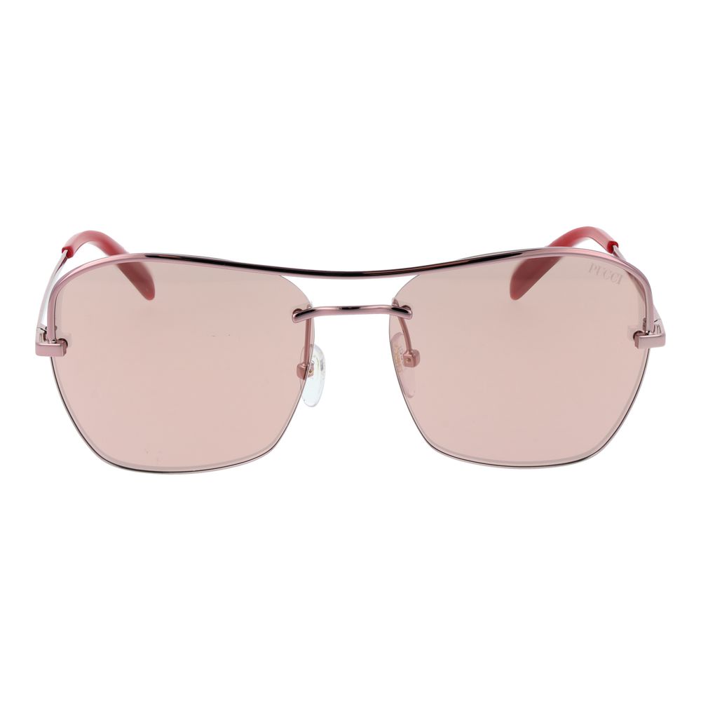 Roségoldfarbene Sonnenbrille aus Metall 1063243
