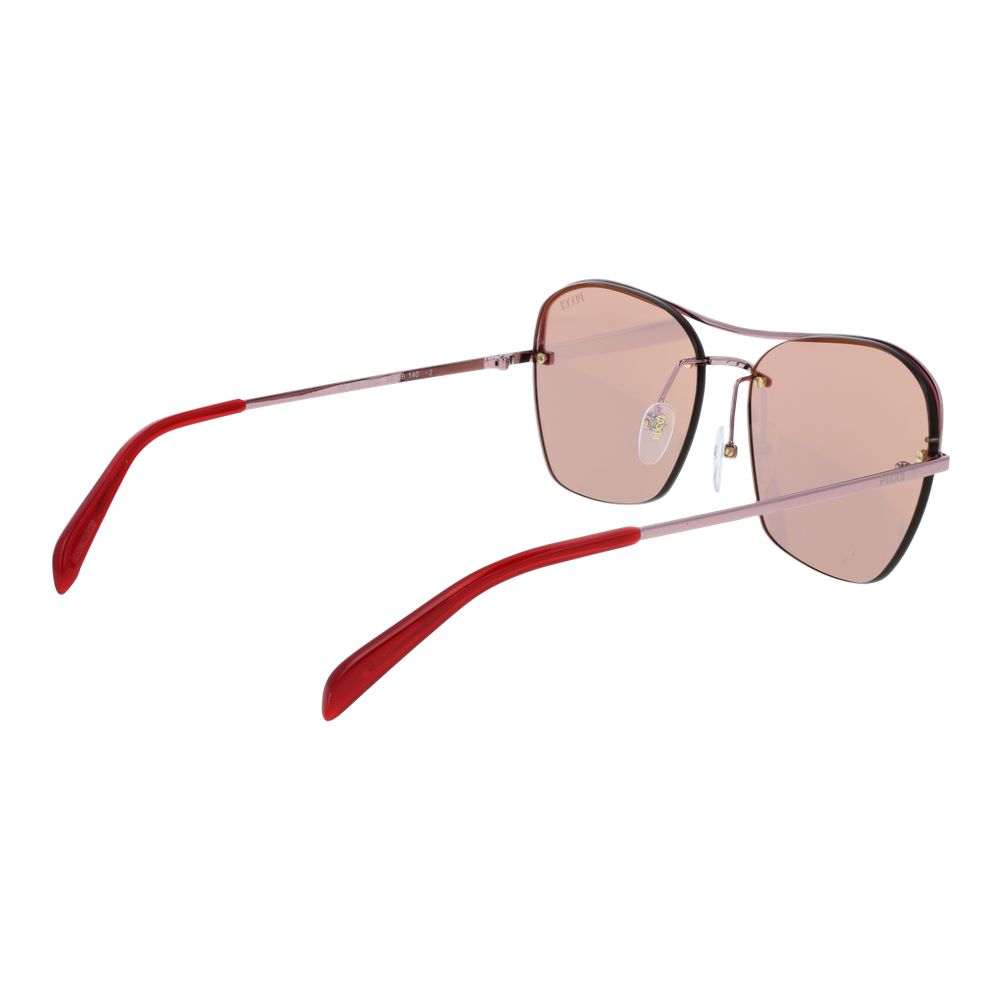 Roségoldfarbene Sonnenbrille aus Metall 1063243