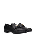 Schwarze Leder Loafer zum Hineinschlüpfen