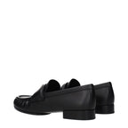 Schwarze Leder Loafer zum Hineinschlüpfen