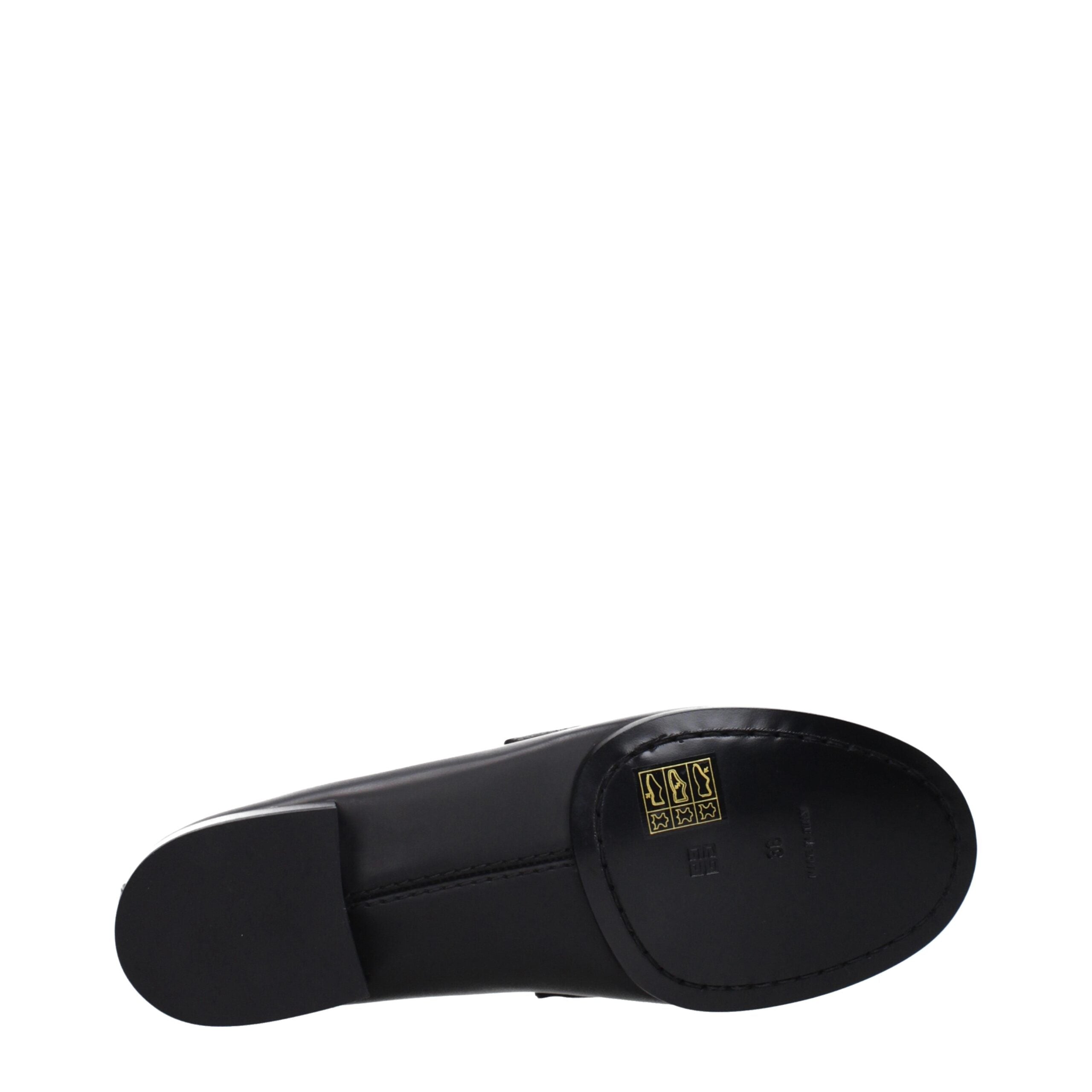 Schwarze Leder Loafer zum Hineinschlüpfen