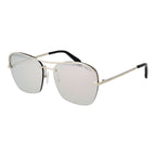 Silberfarbene Sonnenbrille aus Metall