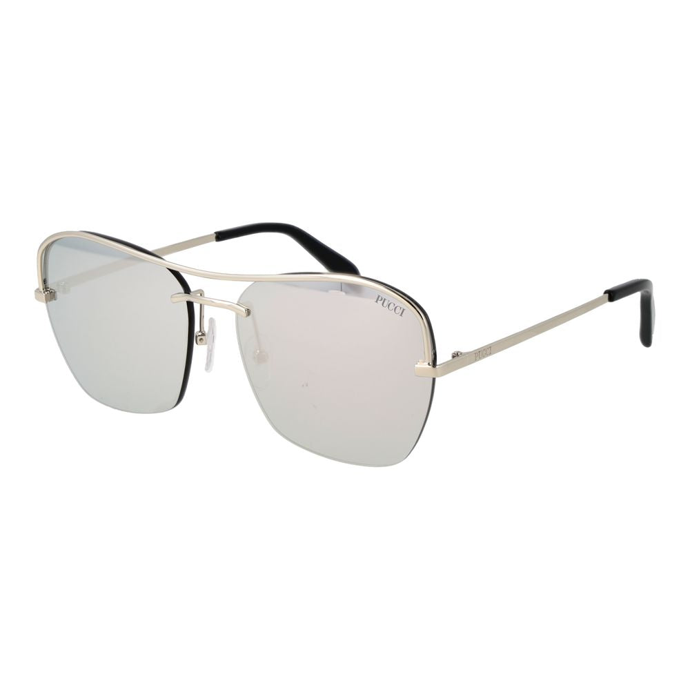 Silberfarbene Sonnenbrille aus Metall