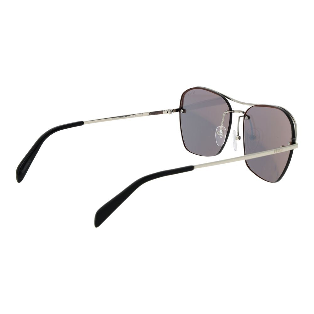 Silberfarbene Sonnenbrille aus Metall