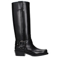 Schwarze Lederstiefel