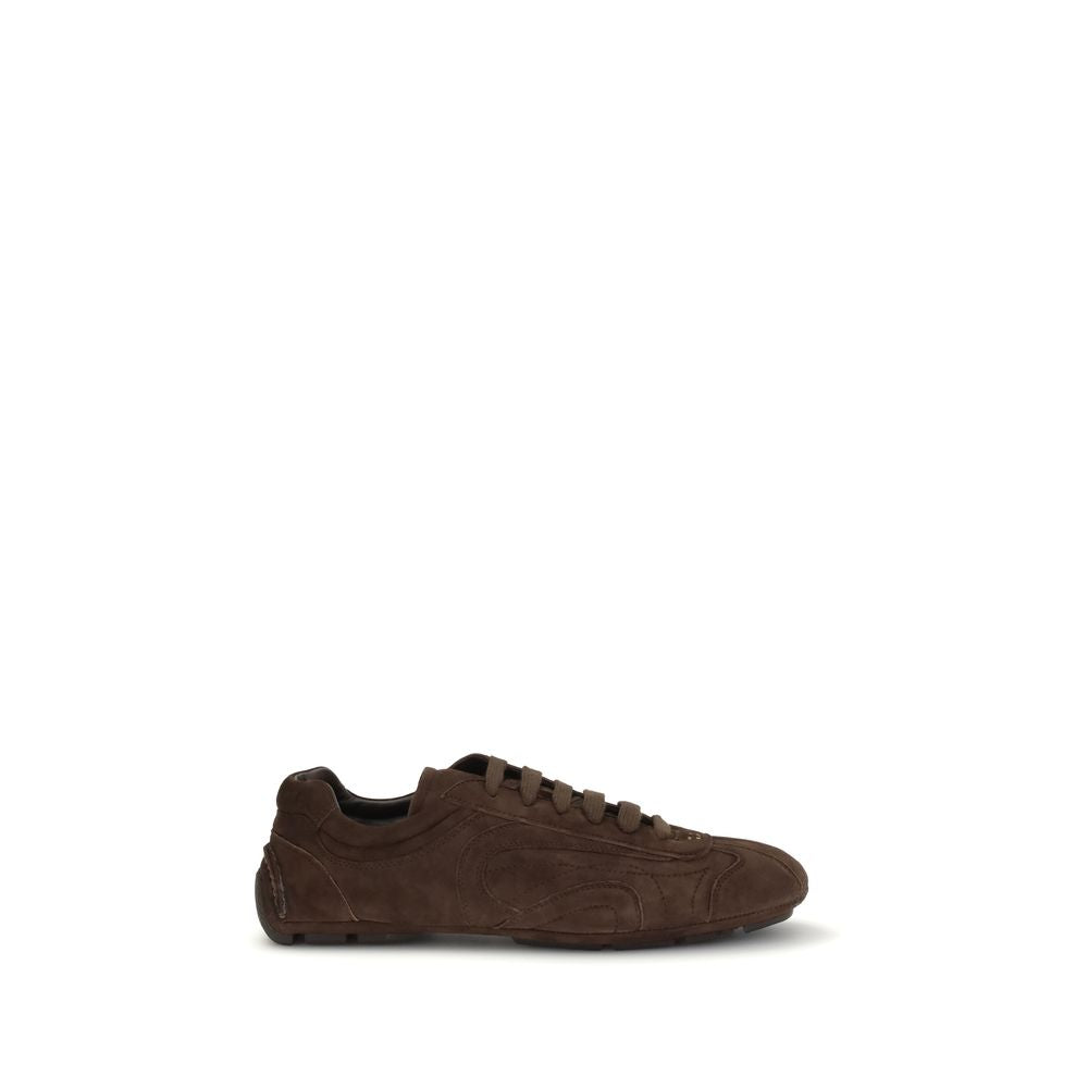 Braune Lammleder Ovis Aries Aries Sportsneakers