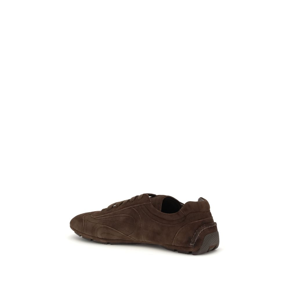 Braune Lammleder Ovis Aries Aries Sportsneakers